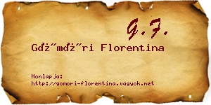 Gömöri Florentina névjegykártya